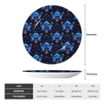 thumbnail image 2 of Yiaed cool blue flower Skull Print Bone China Decorative Plate Ceramic Dinner Plates Art Crafts with Display Stand-10in, 2 of 6