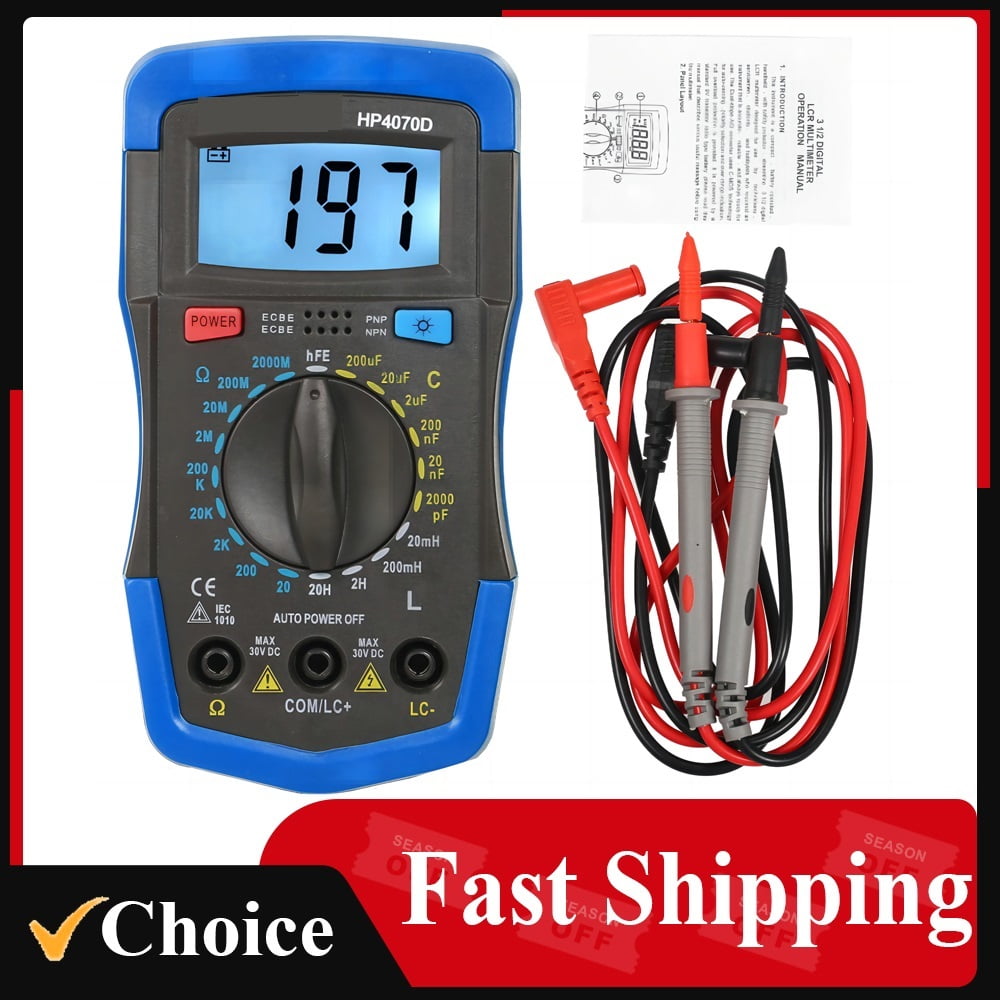 HP4070D Digital Multimeter LCR Tester Resistance Capacitance Inductance Transistor Testing Handheld Universal Meter ,Versatile Measurement