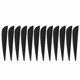 thumbnail image 1 of Lot de 12 plumes de 7,6 cm pour flèches, accessoires de bricolage pour tir à l'arc, chasse (noir), 1 of 4