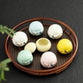 thumbnail image 4 of 1Pack  Mini Ceramic Tea Canister – Handpainted Bird & Peach Blossom Design, 2.16″ Diameter, Airtight Lid for Tea, Spices or Small Trinkets ﻿, 4 of 10