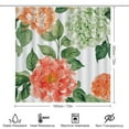 thumbnail image 2 of 4 Piece Shower Curtain Sets Shower Curtain Set with Non-Slip Rugs Toilet Lid Cover And Bath Mat Spring Peach Watercolor Floral Waterproof Fabric Bath Curtains Spring Flowers for Bathroom Decor, 2 of 8