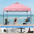 thumbnail image 4 of CROWN SHADES 10x10 Pop Up Canopy Patented Center Lock One Push Instant Outdoor Canopy Tent Pink, 4 of 9