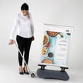 thumbnail image 3 of M&T Displays Rolling Trolley Tool with 2 wheels for Carrying WindPro Weather and Wind Resistant Outdoor Pavement Curb Sidewalk Sign Holder Dolly Cart Silver, 3 of 6