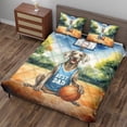 thumbnail image 3 of Happy Father's Day Weimaraner Playing Basketball with Best Dad Jersey Quilt Bedding Set Weim Gray Ghost Dog Lover 1 Blanket Bed Cover 2 Pillowcases - 13006, 3 of 5