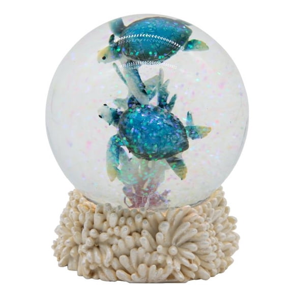 Ain't It Nice Sea Turtle Snow Globe Ocean Life Beach Themed Gift Decor Figurine, 4.5x3.5 inches