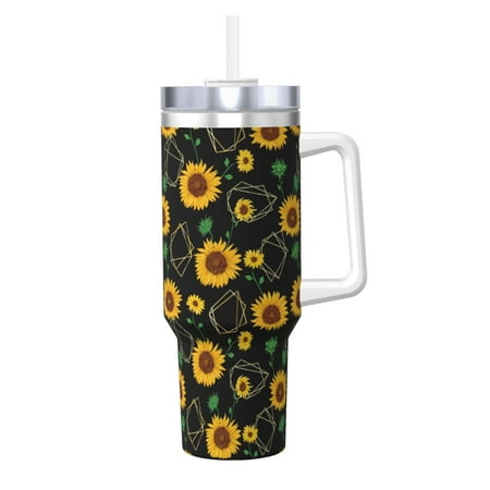 

Ocsxa Sunflowers3 Print 40oz Stainless Steel Vacuum Insulated Tumbler Car Cup Coffee Mug with Spillproof Lid Keep Your Drink Hot or Cold on the Go
