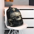 thumbnail image 3 of Lukts Gold Pattern Skull Pattern 15 Inch Student Backpack, Waterproof Laptop Backpack with Adjustable Shoulder Straps, Lightweight Travel, Campus Backpack, Unisex, 3 of 6