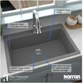 thumbnail image 5 of Karran Usa QT-812-CN-PK1 Quartz Qt 33" Drop In Single Basin Quartz Composite Kitchen Sink, 5 of 7