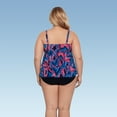 thumbnail image 2 of Women's Plus Size Leona 2 Tier Tankini Swimsuit Top, 2 of 3