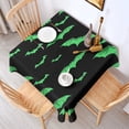 thumbnail image 2 of Black Halloween Bats with Green Square Tablecloth,Waterproof Square Table Cover,Wipeable Spillproof Washable Table Cover for Home Kitchen Party Decor 42"X42"(107x107cm), 2 of 6