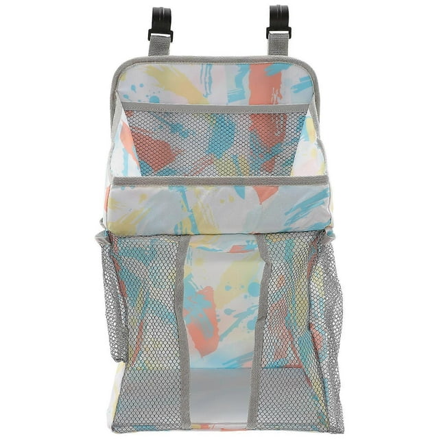 Diaper Organizer Bag with Double Zipper for Wet/Dry Separation, Portable Stroller Hanging Storage, Multi Functional Travel & Nursery Use, Lightweight