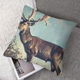 thumbnail image 7 of Large Reindeer in Norway' Abstract Throw Cushion Pillow Cover for Living Room, Sofa, 7 of 7