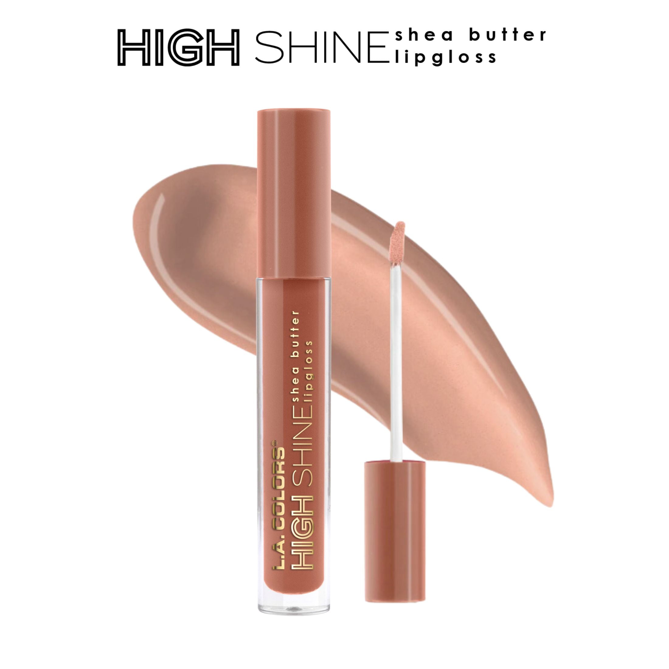 (3 pack) L.A. COLORS Moisturizing High Shine Shea Butter Non-Sticky Lipgloss,Dollface, 0.14 fl oz
