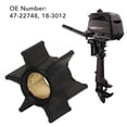 thumbnail image 3 of Outboard Water Pump Impeller, Durable Solid Construction 18-3012 Wear Resistant Boat Motor Impeller Perfect Replacement Easy To Install  for Outboard Engine, 3 of 7