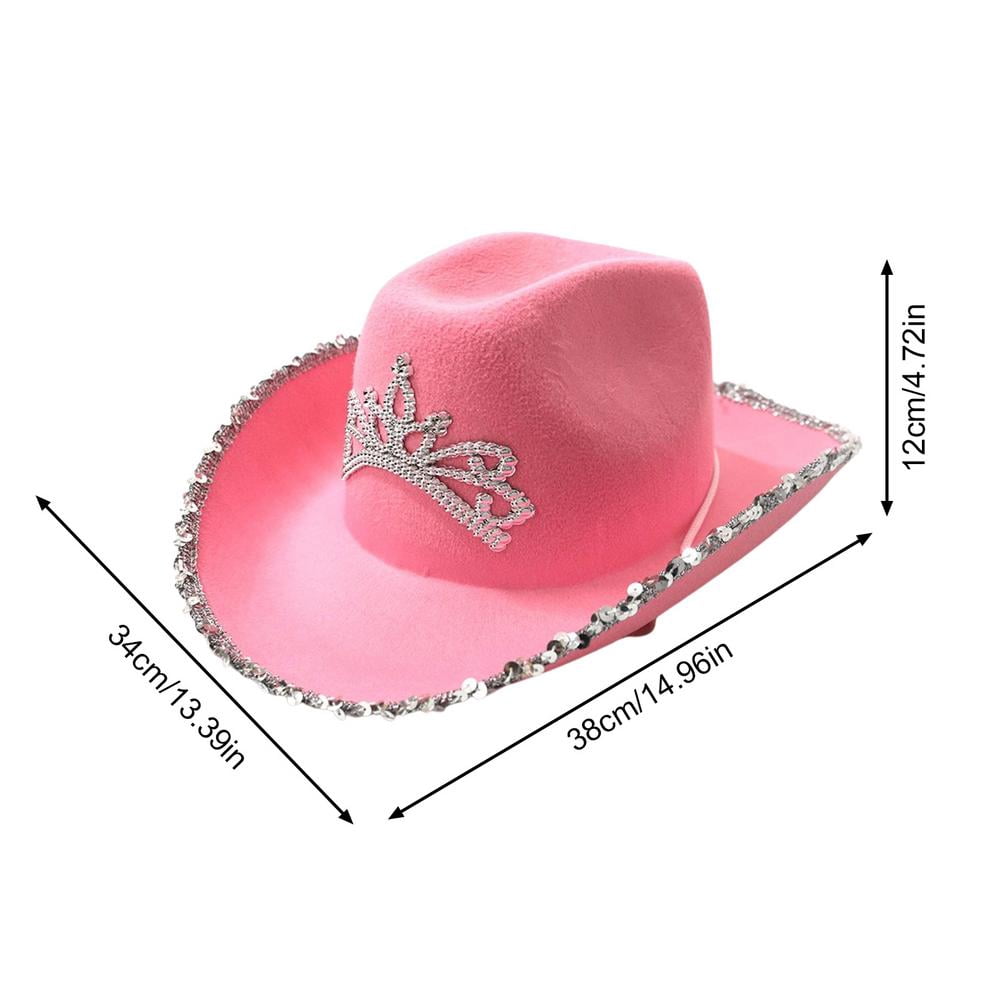 Careslong Western Cowboy Hat, Pink 