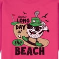 thumbnail image 2 of Instant Message - Long Day at the Beach Golfing  - Men's Long Sleeve Crew Fleece Sweatshirt, 2 of 5