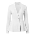 thumbnail image 4 of Unir Relaxed Cable Jacquard V Neck Single Button Peplum Long Sleeve Knit Jacket Light Spring Fall Casual Layering Outer Coat 1PC S-XXL Plus Size Friendly, 4 of 4