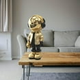 thumbnail image 5 of Astronaut Statue Collectible Decorative Miniatures Crafts Figurine Gift Toys Spaceman Art for Desktop Decoration Shelf Birthday Gifts Office , Gold, 5 of 8