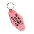 thumbnail image 2 of You Can't Spell Homeowner Without Meow Motel Style Keychain in Pink, 2 of 6