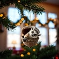 thumbnail image 3 of Aoyunhp 1Pc Forest Animal Series Christmas Ornaments,Cute Animal Christmas Ornaments,2D Flat Acrylic Hanging Pendant Creature Raccoon Hedgehog Decor,Christmas Tree Decorations for Home Holiday, 3 of 5