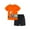 Orange, variant on TAIAOJING Toddler Child Boys Cute Train Print Short Sleeve T-Shirt Shorts Home Clothes Two Piece Outfits Sets Breathable 4-5Y
