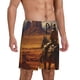 thumbnail image 2 of Fotbe Western Desert Cowboy Cloud Pantalones Cortos de Pijama para Hombre, Ropa de Dormir, Pantalones de Pijama Cortos para Hombre-X-Large, 2 of 6