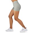 thumbnail image 3 of Gilbin Ultra Soft High Waist Yoga Stretch Mini-Bike Shorts for Women-Many Colors-One Size & Plus Size (Grey 3X-5X), 3 of 7