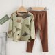 thumbnail image 4 of Trajes infantiles de cuello redondo para niños y niñas, pijamas infantiles cálidos para el invierno, 4 of 5