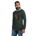 thumbnail image 2 of Elephant Unisex Long Sleeve Tee (Heather Forest, S), 2 of 3