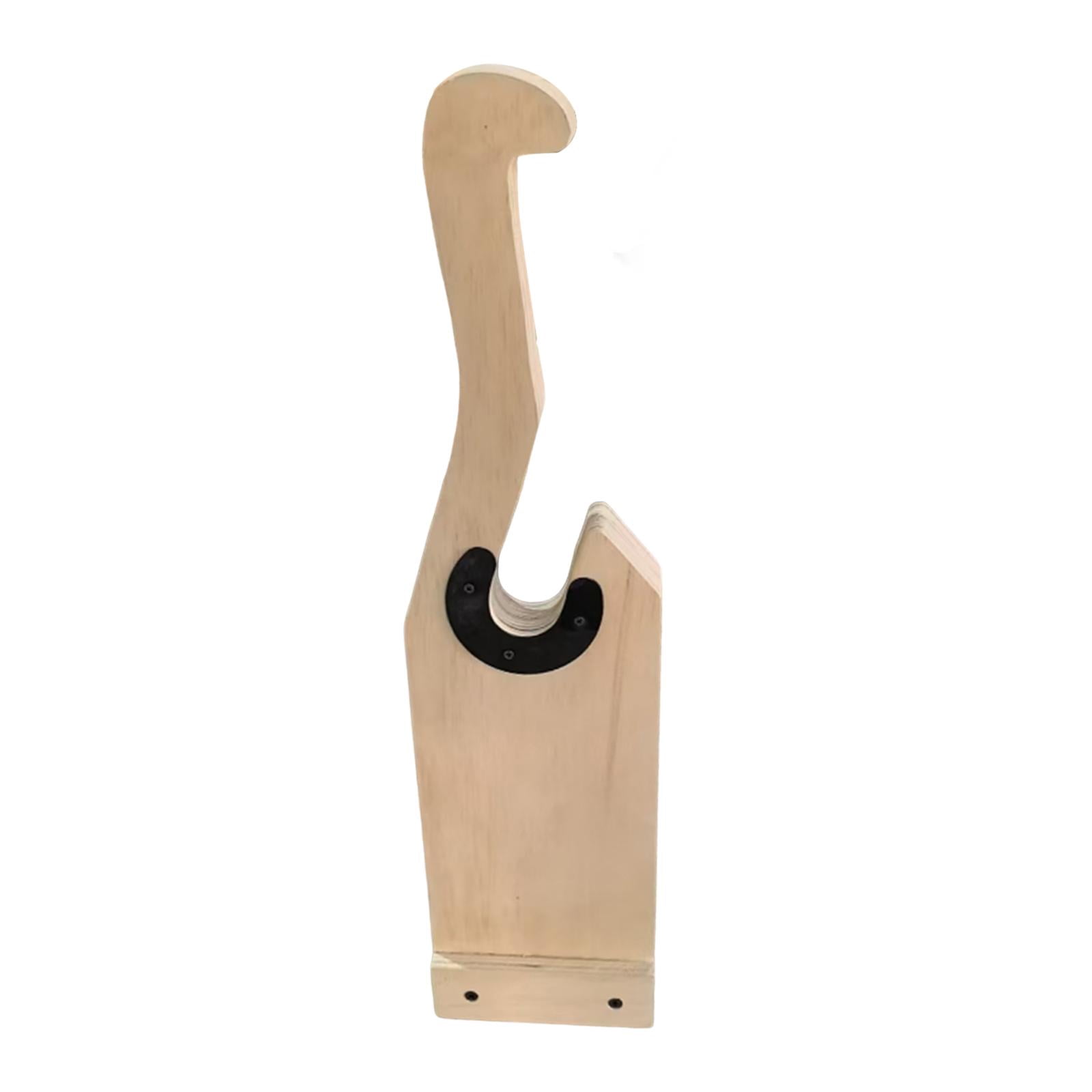 harayaa Wood Barbell Loading Jack Stand Wear Resistant Anti Slip with Groove Bayonet