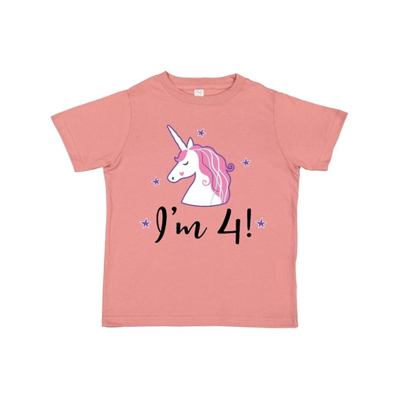 Inktastic 4th Birthday Cute Unicorn Girls Toddler T-Shirt