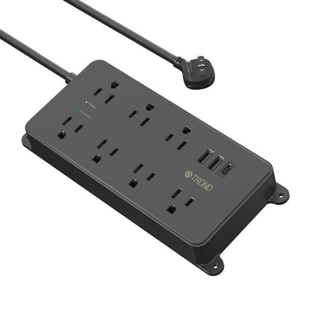 Protector contra sobretensiones para regleta de enchufes montable en la pared