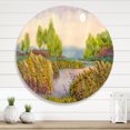 thumbnail image 2 of Designart 'Lake In The Reeds With Full Moon' Nautical & Coastal Circle Metal Wall Art 11x11 - Disc of 11, 2 of 5