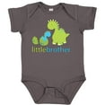 thumbnail image 3 of Inktastic Dinosaur Little Brother Green Boys Baby Bodysuit, 3 of 5