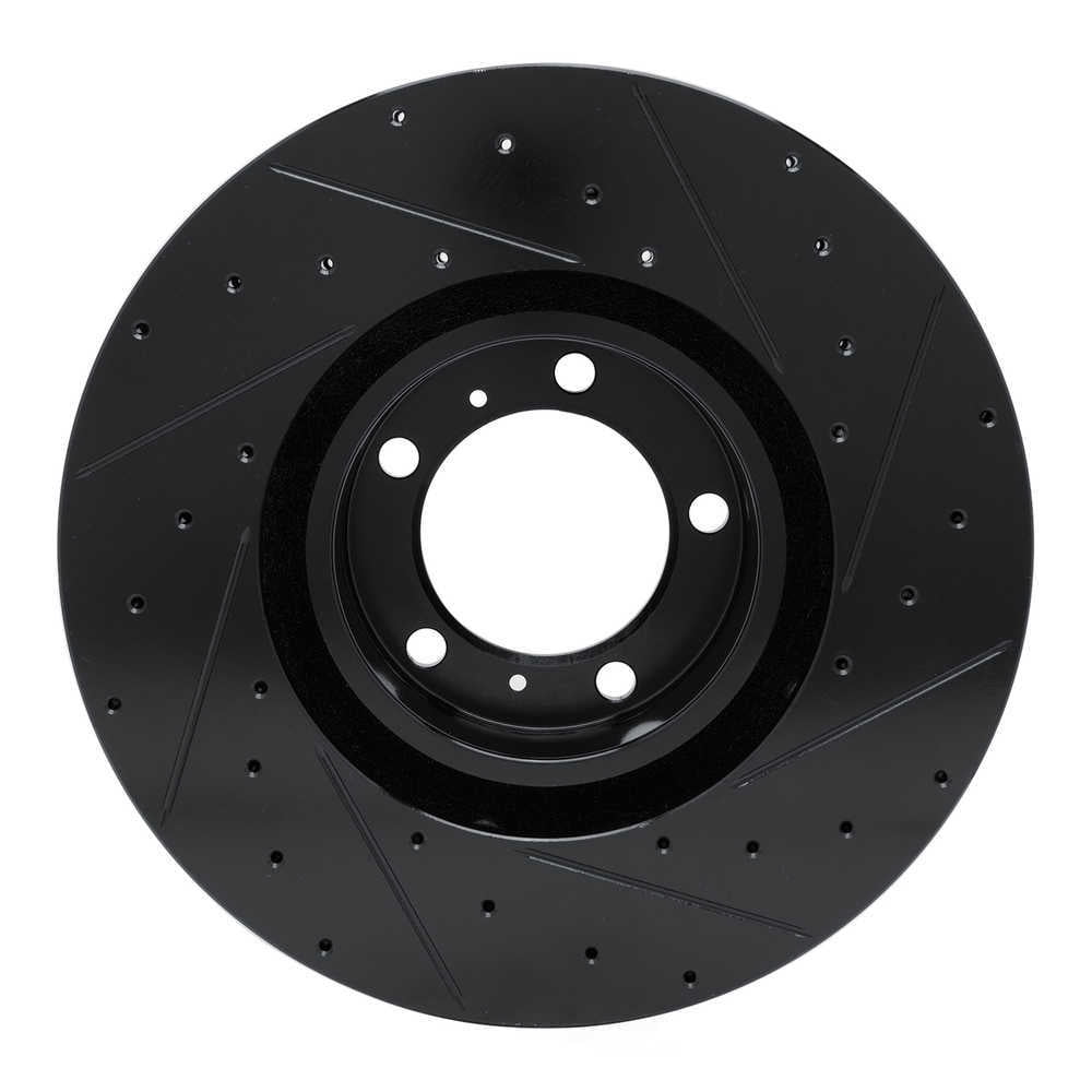 Dynamic Friction Company 633-02084D DFC Brake Rotor - Drilled And Slotted - Black