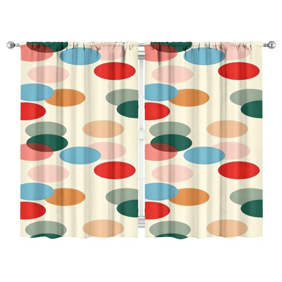 Marble Modern Geometric Flowers Abstract Curtains-Blackout Curtains Bedroom Decor Living Room Darkening Grommet Window Drapes 2 Panels Set 52"x 84"