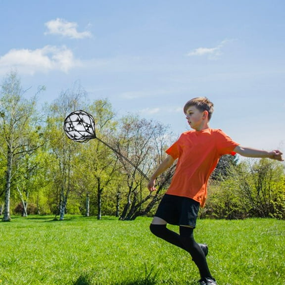 Worgeous Football Training Net with Adjustable Waist Belt for Youth Black Nylon Comprehensive Skill Enhancer