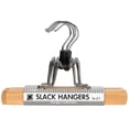 thumbnail image 2 of Whitmor GRADE A Natural Wood Slack Hangers Set of 5, 2 of 2