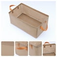 thumbnail image 2 of Unique Bargains Storage Bin with Handles for Shelves 1 Pack Basket Khaki, 2 of 8