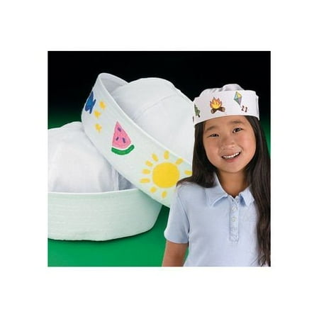 Sailor Hats White Adult (1 DOZEN) - BULK