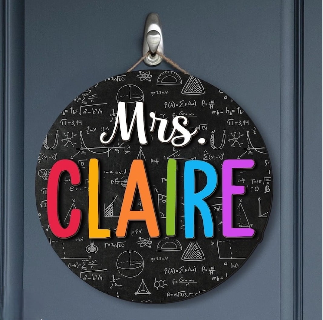 Teacher Door Sign, Teacher Door Hanger, Classroom Decor, Teacher Appreciation Gifts, Science Teacher Welcome Sign, Math Classroom Sign