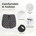 thumbnail image 6 of Qekee Mardi Gras Carnival3 for 2 in 1 Flowy Running Shorts for Women High Waisted Gym Tennis Shorts Double Layer Shorts with Pocket, 6 of 9