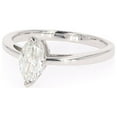thumbnail image 2 of 0.70 CTW DEW Marquise Moissanite Two Prong Solitaire Ring in Sterling Silver, 2 of 5