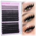 thumbnail image 1 of Eyelash Clusters con forma de flor de lanflower, manga, curva en D, 12-20 mm, 1 of 7