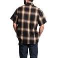 thumbnail image 3 of G-Style USA Men's Western Casual Plaid Short Sleeve Button Down Shirt Y2000S - Brown - 3X-Large, 3 of 5