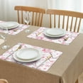 thumbnail image 3 of Pioneer Flower Floral Print Pattern Summer Placemats Table Placemats Set Of 4-Linen Kitchen Washable Placemats Table Mats 12x18 Inch Non-Slip Heat Resistant, 3 of 5