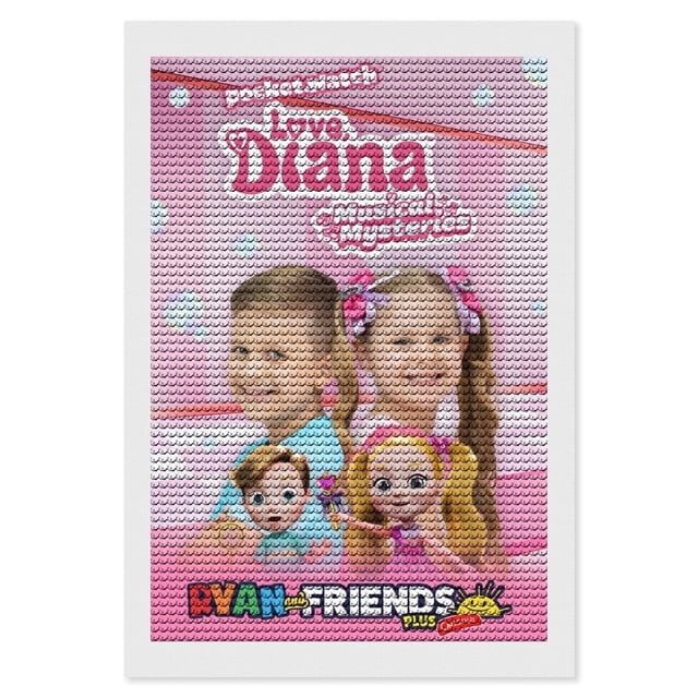 Love Diana Kits de Pintura de Diamantes para Adultos 5D DIY Diamond Art Kits Full Drill Diamond Dots para Regalo Decoración de Pared y Relajación Artes de Gemas 20*30cm