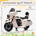 thumbnail image 2 of Licensed Indian Motorcycle 6V Kids Ride on Motorcycle, Battery Powered Electric Motorbike for Toddler with Training Wheels, Headlight, Music, Ride on Toys for 3-6 Years Boys & Girls, Beige, 2 of 9