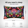 thumbnail image 6 of Disketp Colorful Floral Embroidery Mexican Satin Pillowcase For Hair And Skin - Satin Pillow Cases Standard Size 20x30 Inches With Zipper,Gifts For Women Men, 6 of 8