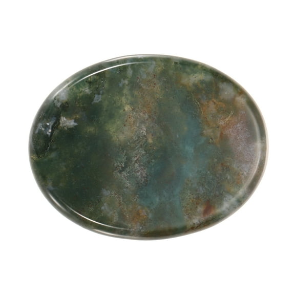 Uxcell Thumb Worry Stone for Anxiety, Natural Oval Crystal Stone, Polished Gemstone Hand Carved Pocket Rock Anxiety Crystals for Women Stress Gifts Meditation, Gray Green